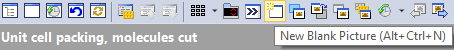 Main toolbar with Create new blank picture command highlighted