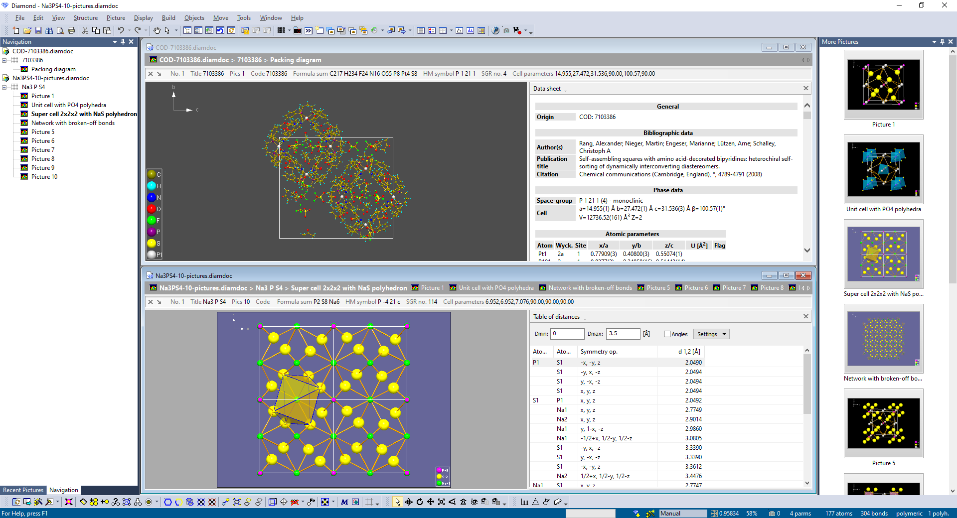 Screenshot with two documents open and document windows tiled horizontally