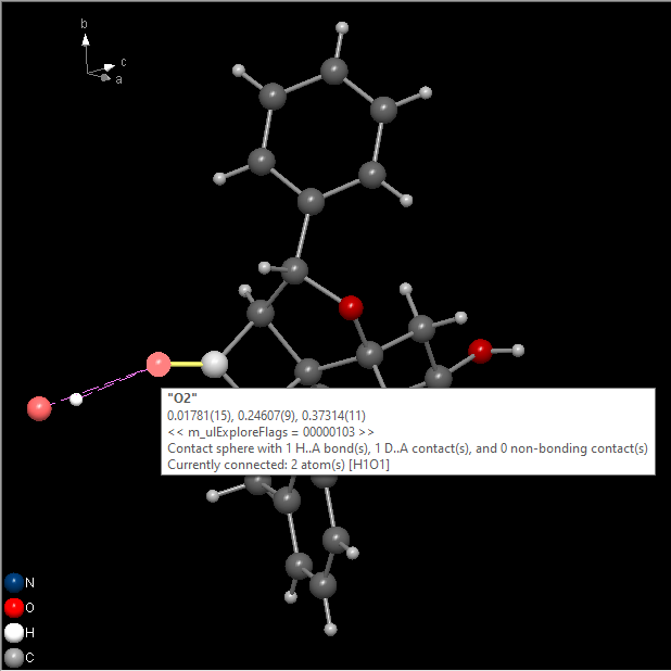 Info tip window for O2