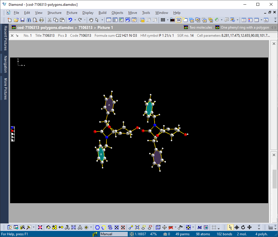 Screenshot of structure picture in bitmap layout