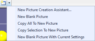 Dropdown menu to create a new tab with a new picture