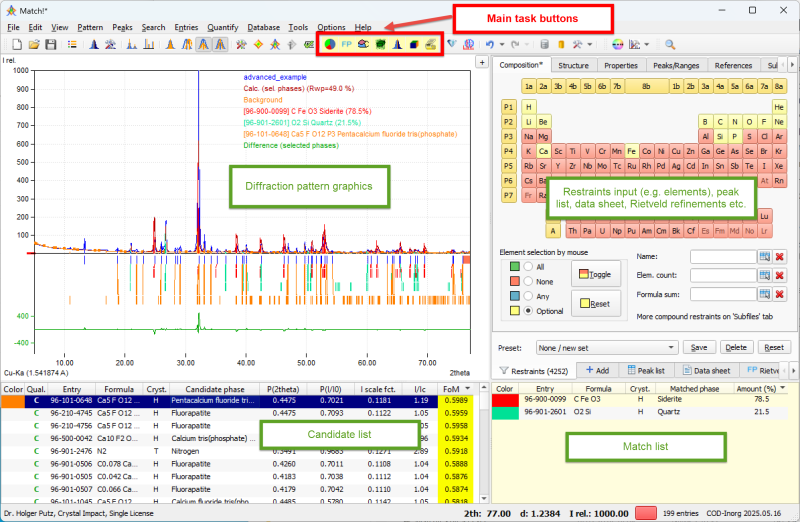 Match! program window